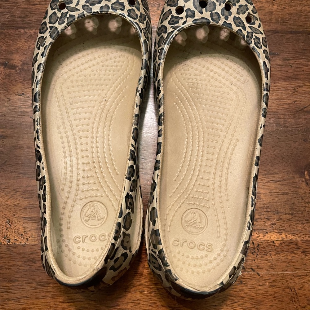 CROCS Animal Print Ballet Flats